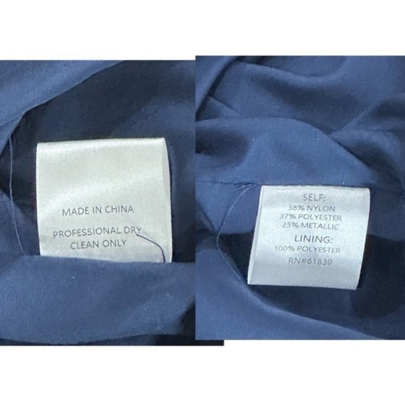 Teri Jon By Rickie Freeman Asymmetric Bow Metallic Sparkle Jacquard Maxi Gown - Picture 11 of 12